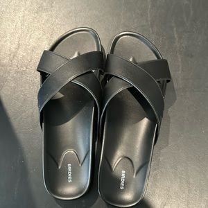 Birdies Robin Slide Sandal Black Women's Size 9.5